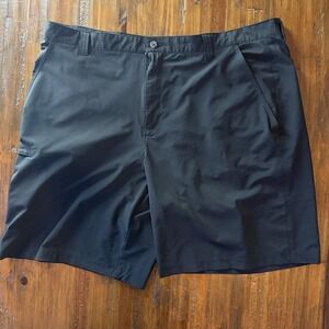 Columbia PFG Fishing Shorts 42 Black Performance 10" Inseam Stretch